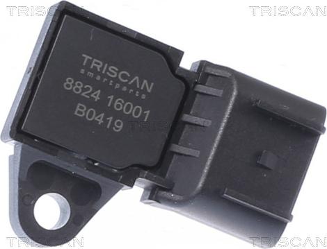 Triscan 8824 16001 - Датчик, давление во впускной трубе autosila-amz.com