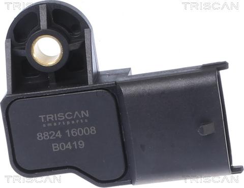 Triscan 8824 16008 - Датчик, давление во впускной трубе autosila-amz.com