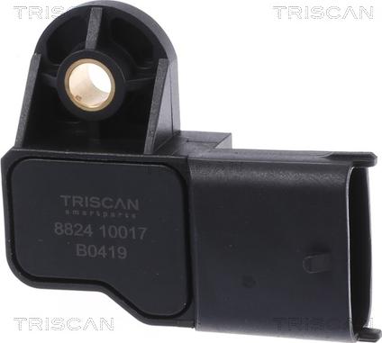 Triscan 8824 10017 - Датчик, давление во впускной трубе autosila-amz.com