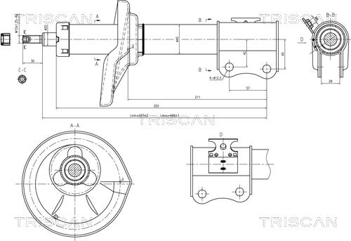 Triscan 8705 69101 - Амортизатор autosila-amz.com