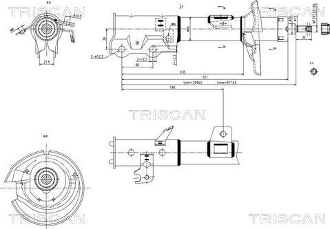 Triscan 8705 16111 - Амортизатор autosila-amz.com