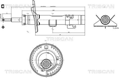 Triscan 8705 29111 - Амортизатор autosila-amz.com