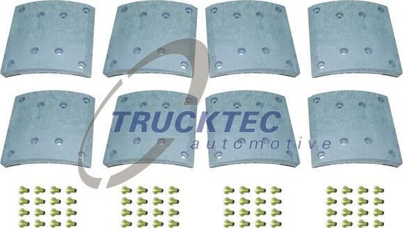 Trucktec Automotive 01.35.005 - Комплект тормозных башмаков, барабанные тормоза autosila-amz.com