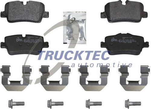 Trucktec Automotive 08.35.258 - Тормозные колодки, дисковые, комплект autosila-amz.com