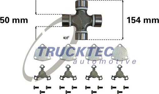 Trucktec Automotive 03.34.005 - Шарнир, продольный вал autosila-amz.com