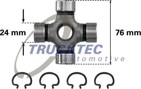 Trucktec Automotive 02.34.004 - крестовина кардана! 24x76 \MB 207D/209D/307D/309D autosila-amz.com