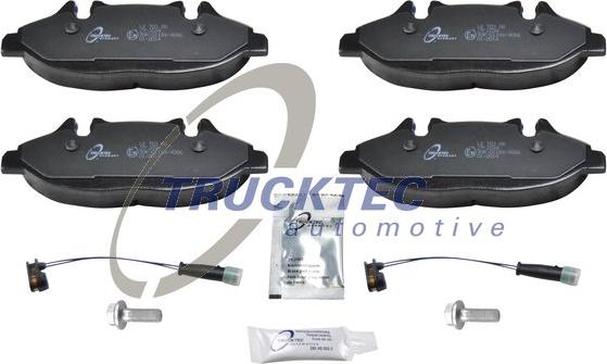 Trucktec Automotive 02.35.160 - Тормозные колодки, дисковые, комплект autosila-amz.com