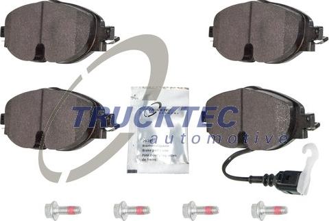 Trucktec Automotive 07.35.257 - Тормозные колодки, дисковые, комплект autosila-amz.com