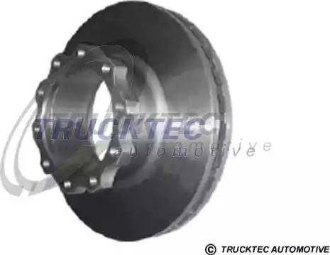 Trucktec Automotive 14.35.009 - Тормозной диск autosila-amz.com