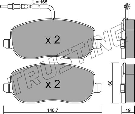 Trusting 546.2 - Тормозные колодки, дисковые, комплект autosila-amz.com