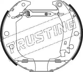 Trusting 5151 - Комплект тормозных колодок, барабанные autosila-amz.com