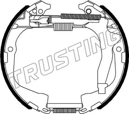 Trusting 6495 - Комплект тормозных колодок, барабанные autosila-amz.com