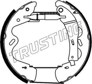 Trusting 6445 - Комплект тормозных колодок, барабанные autosila-amz.com