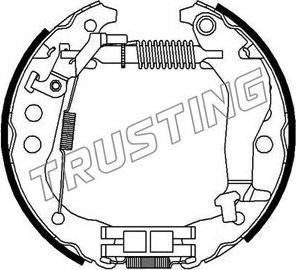 Trusting 6451 - Комплект тормозных колодок, барабанные autosila-amz.com