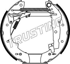 Trusting 6406 - Комплект тормозных колодок, барабанные autosila-amz.com