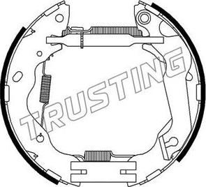 Trusting 6421 - Комплект тормозных колодок, барабанные autosila-amz.com