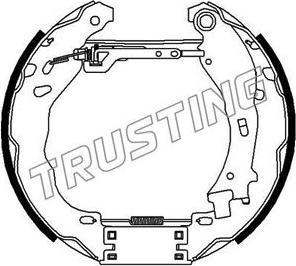 Trusting 6472 - Комплект тормозных колодок, барабанные autosila-amz.com