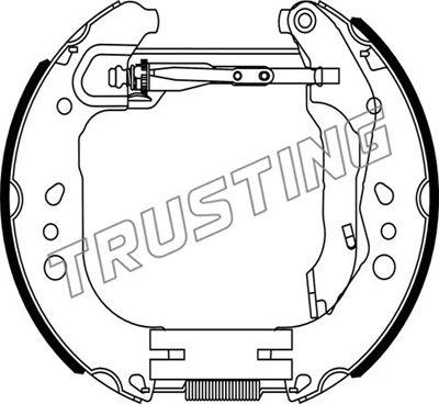 Trusting 6505 - Комплект тормозных колодок, барабанные autosila-amz.com