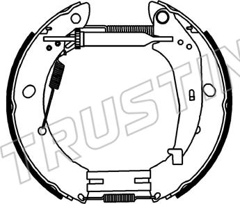 Trusting 6539 - Комплект тормозных колодок, барабанные autosila-amz.com