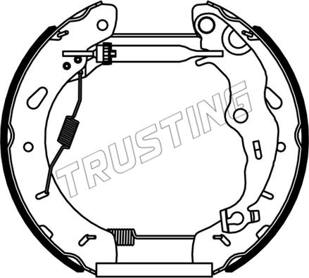 Trusting 6536 - Комплект тормозных колодок, барабанные autosila-amz.com