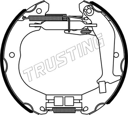 Trusting 6533 - Комплект тормозных колодок, барабанные autosila-amz.com