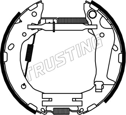 Trusting 6532 - Комплект тормозных колодок, барабанные autosila-amz.com