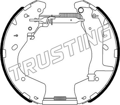 Trusting 6522 - Комплект тормозных колодок, барабанные autosila-amz.com