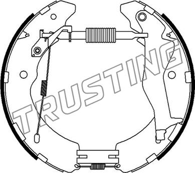 Trusting 6527 - Комплект тормозных колодок, барабанные autosila-amz.com