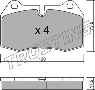 Trusting 661.0 - Тормозные колодки, дисковые, комплект autosila-amz.com