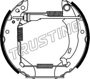 Trusting 6095 - Комплект тормозных колодок, барабанные autosila-amz.com