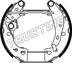Trusting 6042 - Комплект тормозных колодок, барабанные autosila-amz.com
