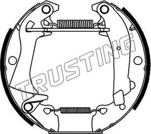 Trusting 6052 - Комплект тормозных колодок, барабанные autosila-amz.com