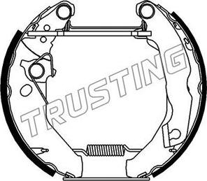 Trusting 6066 - Комплект тормозных колодок, барабанные autosila-amz.com
