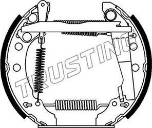 Trusting 6001 - Комплект тормозных колодок, барабанные autosila-amz.com