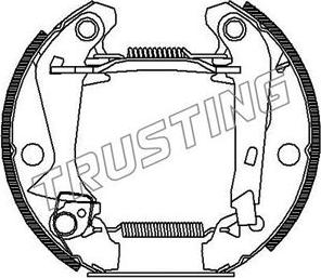 Trusting 6015 - Комплект тормозных колодок, барабанные autosila-amz.com