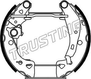 Trusting 6071 - Комплект тормозных колодок, барабанные autosila-amz.com