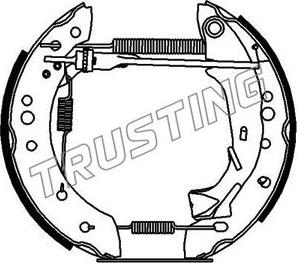 Trusting 6198 - Комплект тормозных колодок, барабанные autosila-amz.com