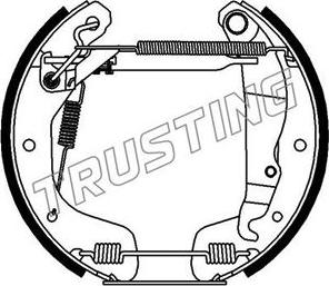 Trusting 6193 - Комплект тормозных колодок, барабанные autosila-amz.com