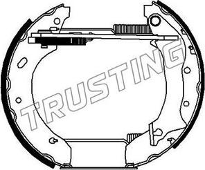 Trusting 6154 - Комплект тормозных колодок, барабанные autosila-amz.com