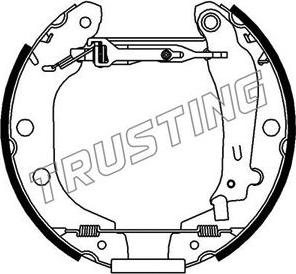 Trusting 6157 - Комплект тормозных колодок, барабанные autosila-amz.com