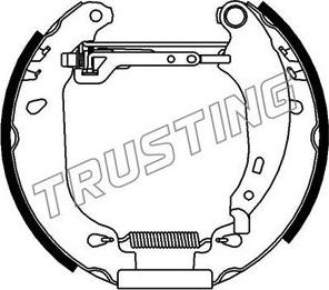 Trusting 616.0 - Комплект тормозных колодок, барабанные autosila-amz.com