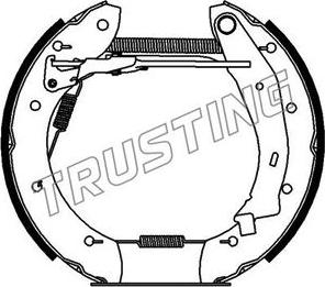 Trusting 6184 - Комплект тормозных колодок, барабанные autosila-amz.com