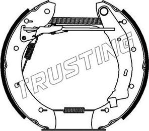 Trusting 618.0 - Комплект тормозных колодок, барабанные autosila-amz.com