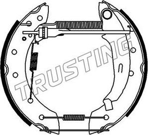 Trusting 6183 - Комплект тормозных колодок, барабанные autosila-amz.com