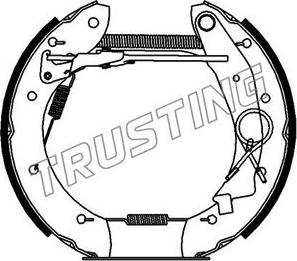 Trusting 6178 - Комплект тормозных колодок, барабанные autosila-amz.com