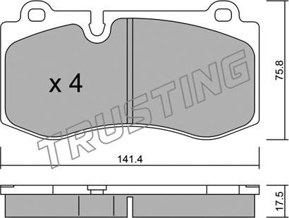 Trusting 685.0 - Тормозные колодки, дисковые, комплект autosila-amz.com