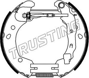 Trusting 6396 - Комплект тормозных колодок, барабанные autosila-amz.com