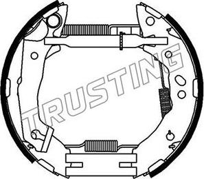 Trusting 6344 - Комплект тормозных колодок, барабанные autosila-amz.com