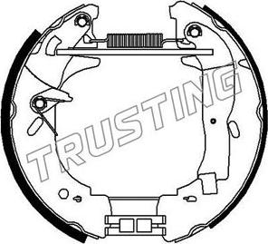 Trusting 634.0 - Комплект тормозных колодок, барабанные autosila-amz.com