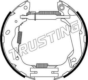 Trusting 6347 - Комплект тормозных колодок, барабанные autosila-amz.com